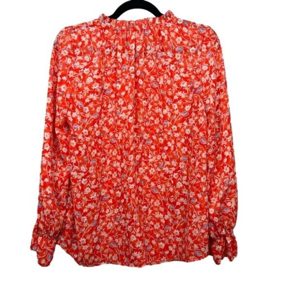 VIOLET + Claire sheer blouse adorable print size M - Picture 2 of 5